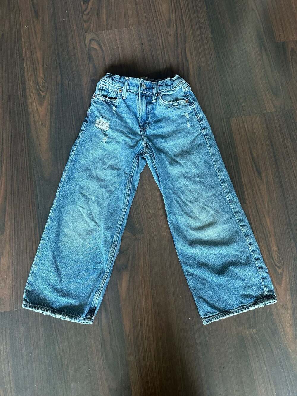 ✨🦋Gap Kids Low Rise Stride Wide-Leg Distressed Jeans Size 7